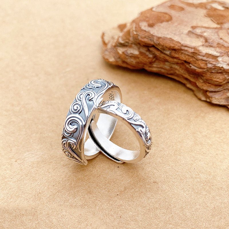 Chinese style vintage sterling silver ring - jewelry - weilin.com