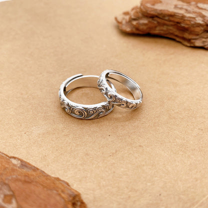Chinese style vintage sterling silver ring - jewelry - weilin.com