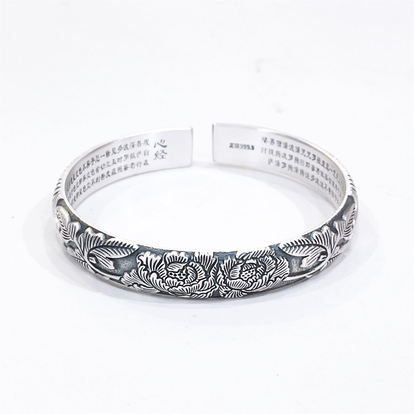 Chinese traditional lotus bud sterling silver bracelet - jewelry - weilin.com