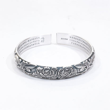 Chinese traditional lotus bud sterling silver bracelet - jewelry - weilin.com