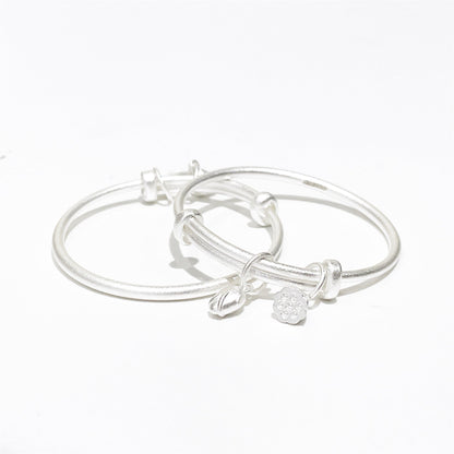 Chinese traditional lotus bud sterling silver bracelet - jewelry - weilin.com