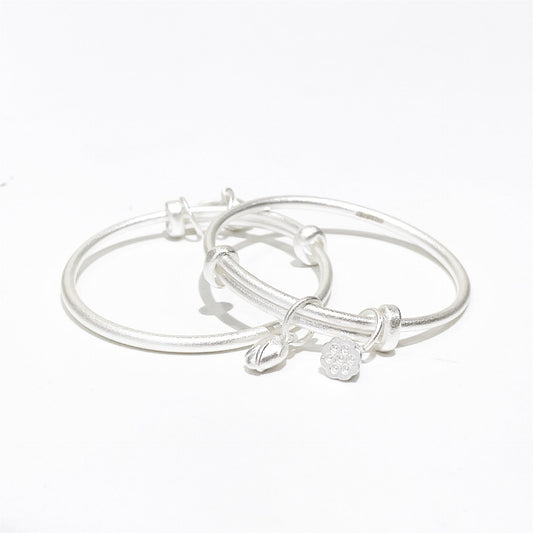 Chinese traditional lotus bud sterling silver bracelet - jewelry - weilin.com