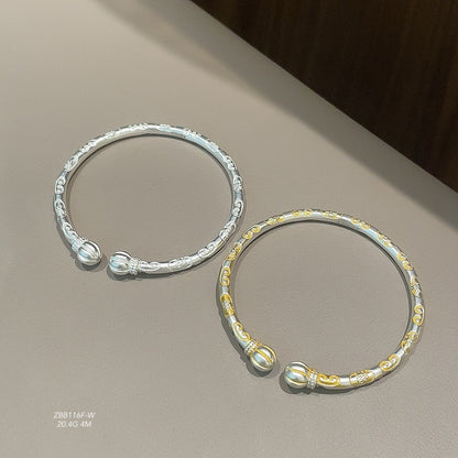 Chinese traditional pumpkin sterling silver bracelet - jewelry - weilin.com