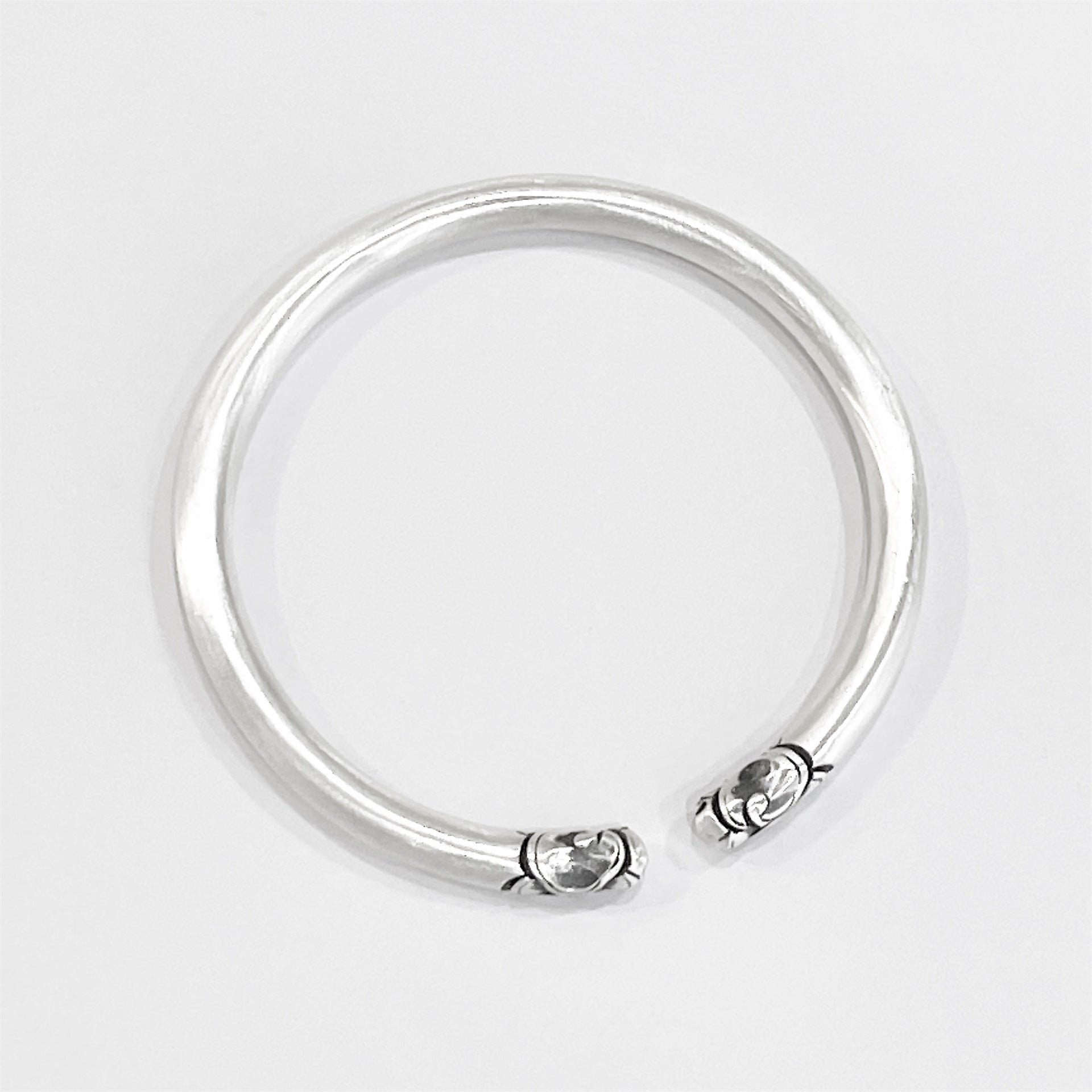 Chinese Vintage Round Stick Sterling Silver Bracelet - jewelry - weilin.com