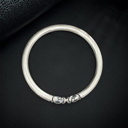 Chinese Vintage Round Stick Sterling Silver Bracelet - jewelry - weilin.com