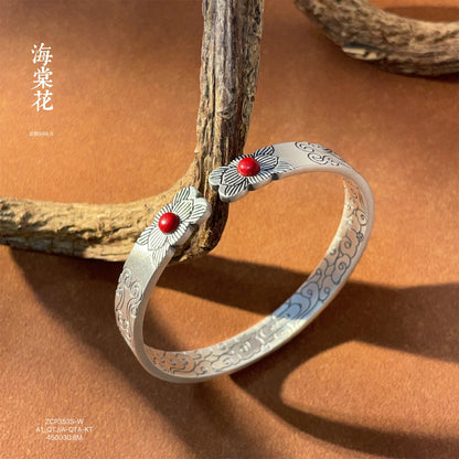 Chinese Vintage Sterling Silver Bracelet - jewelry - weilin.com