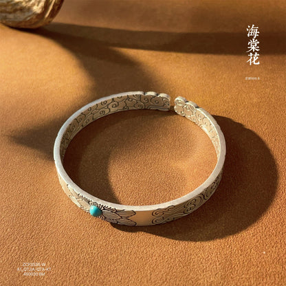 Chinese Vintage Sterling Silver Bracelet - jewelry - weilin.com