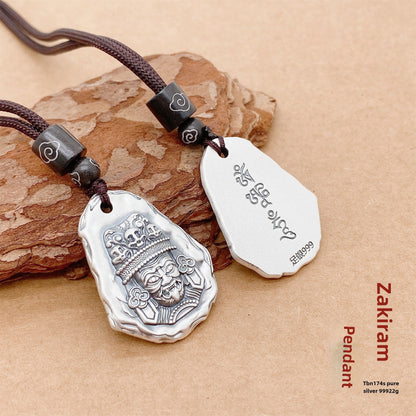 Chinese vintage sterling silver pendant necklace - jewelry - weilin.com