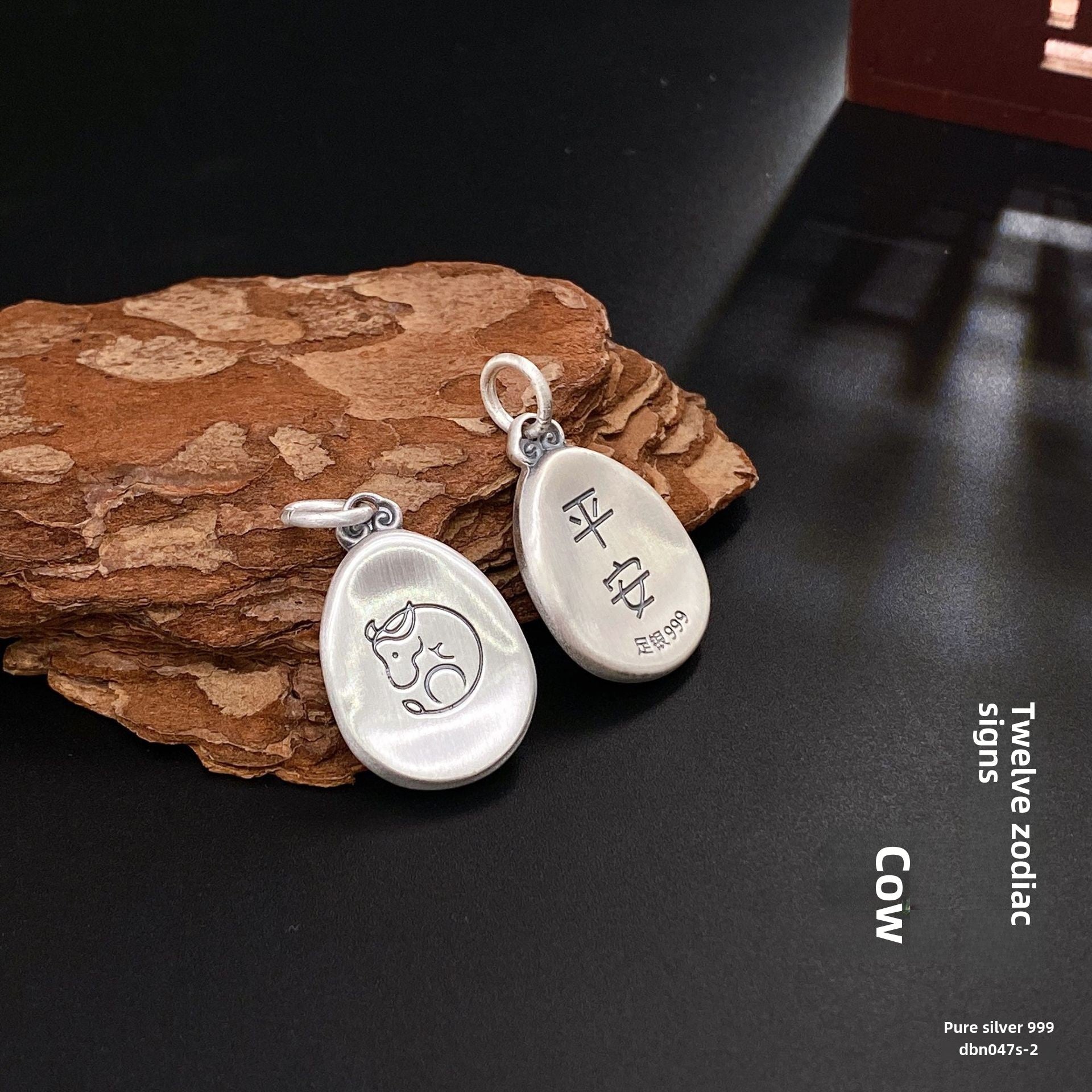 Chinese Zodiac Peace Symbol Silver Pendant - jewelry - weilin.com