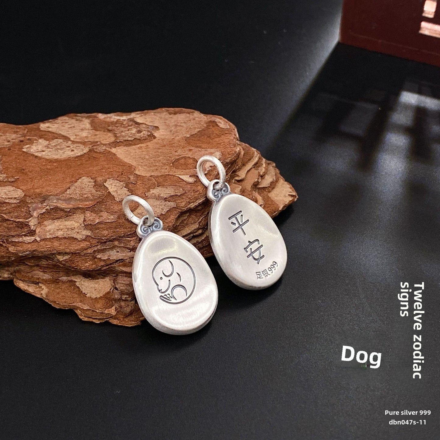 Chinese Zodiac Peace Symbol Silver Pendant - jewelry - weilin.com