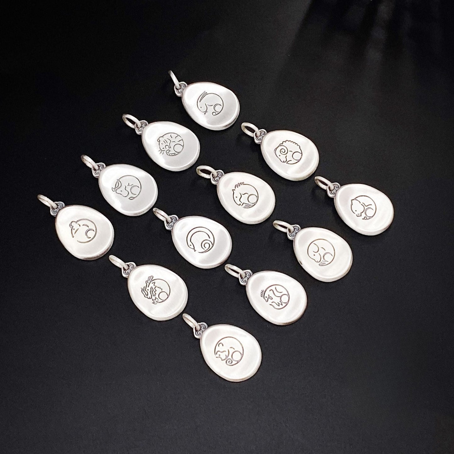 Chinese Zodiac Peace Symbol Silver Pendant - jewelry - weilin.com