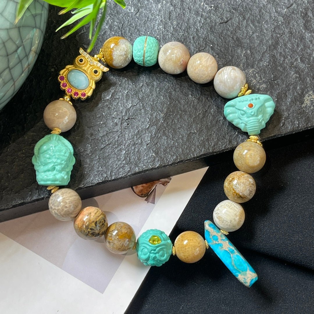 Chrysanthemum Stone Tara Bracelet - jewelry - weilin.com