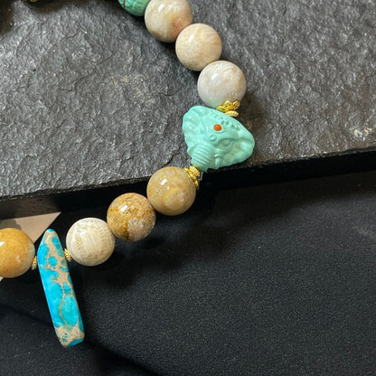 Chrysanthemum Stone Tara Bracelet - jewelry - weilin.com