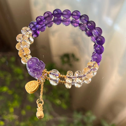 Citrine Faceted Bracelet - jewelry - weilin.com
