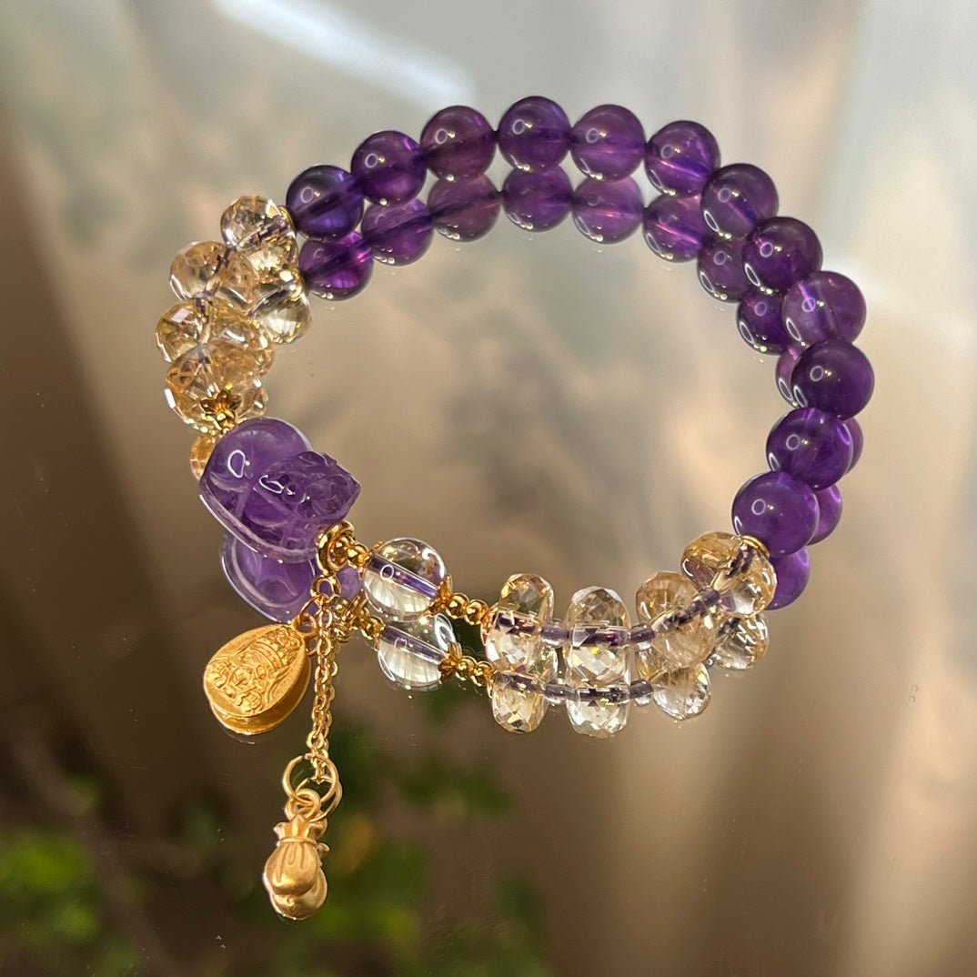 Citrine Faceted Bracelet - jewelry - weilin.com