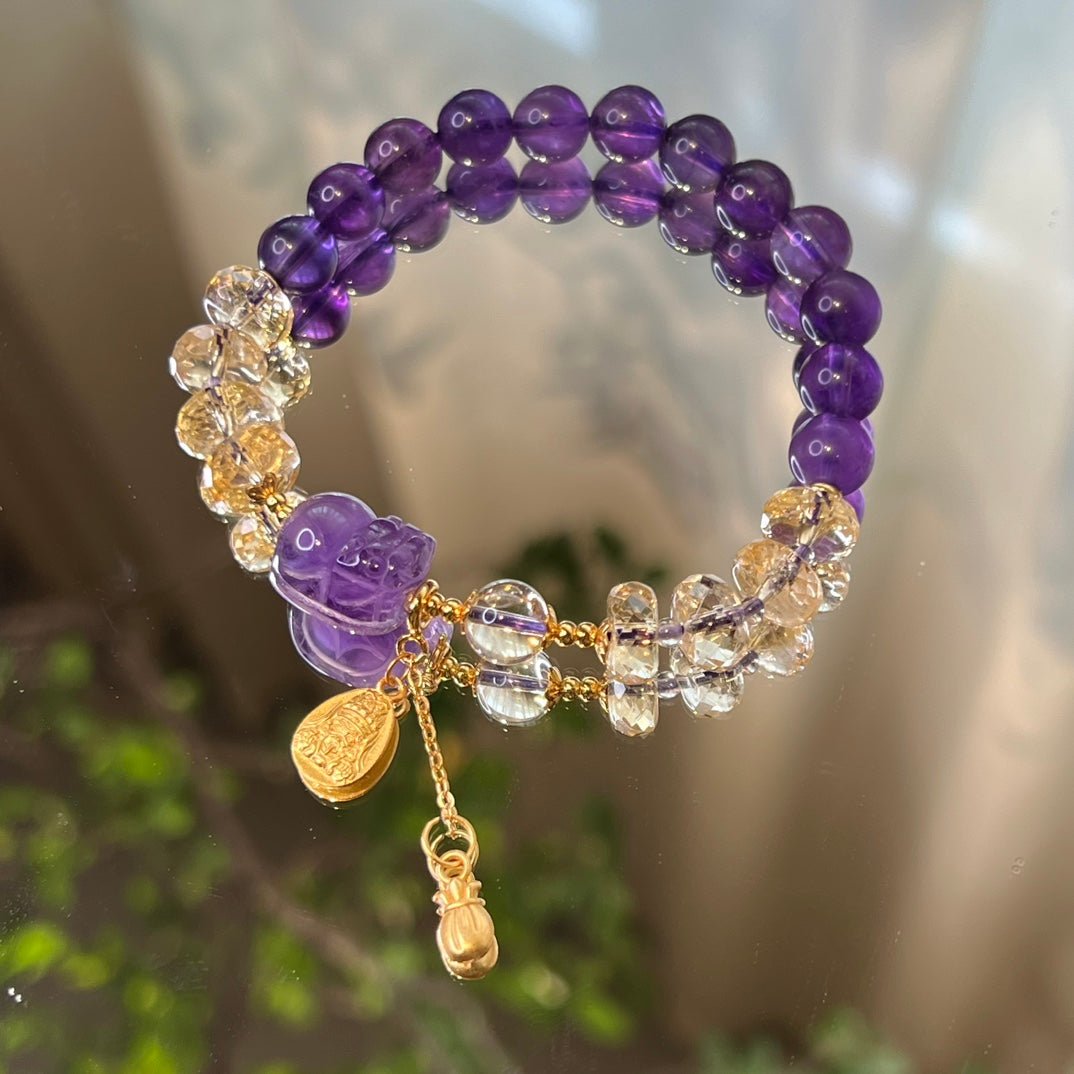 Citrine Faceted Bracelet - jewelry - weilin.com
