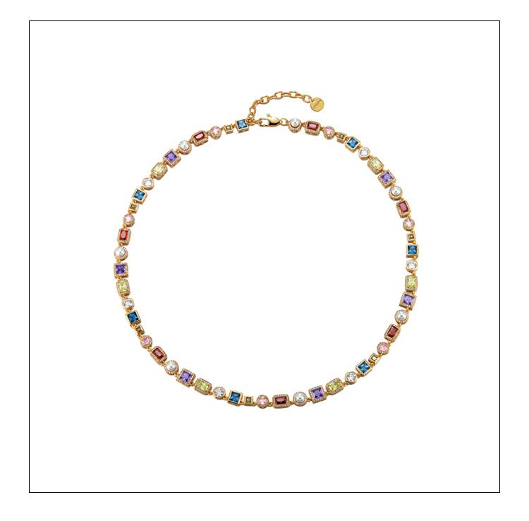 Colored diamond pearl necklace - jewelry - weilin.com