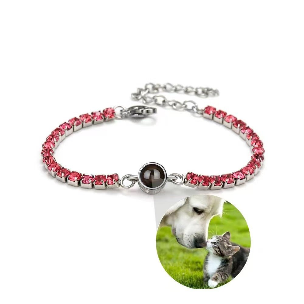 Colored diamond projection photo bracelet - jewelry - weilin.com
