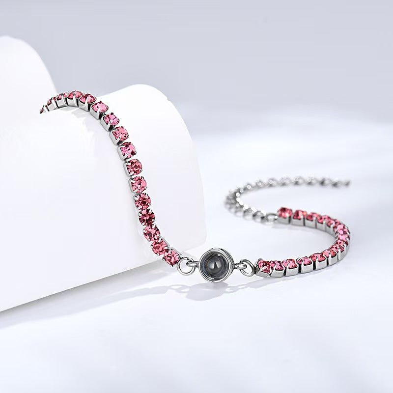 Colored diamond projection photo bracelet - jewelry - weilin.com