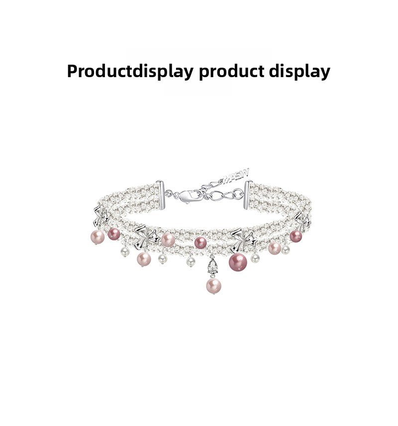 Colored pearl choker necklace - jewelry - weilin.com