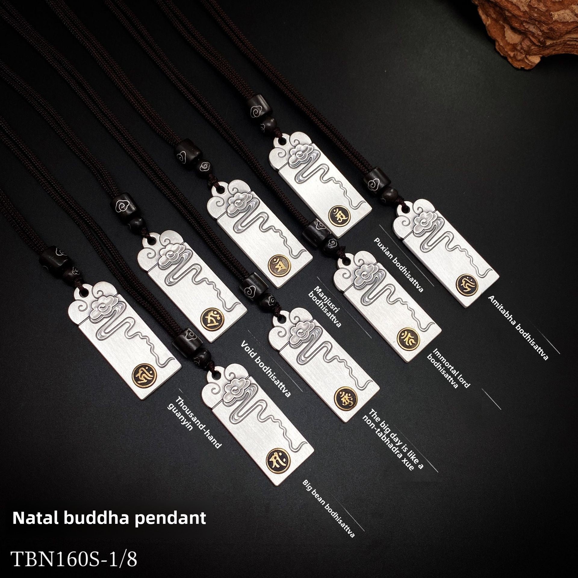 Couple's Chinese Zodiac Silver Pendant Necklace - jewelry - weilin.com
