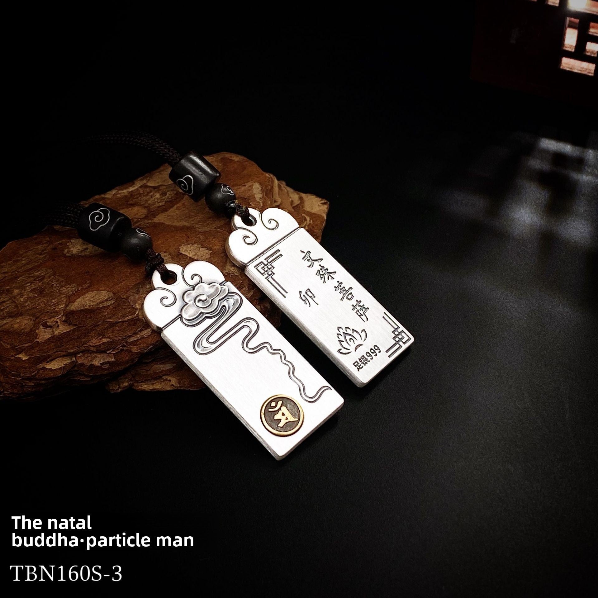 Couple's Chinese Zodiac Silver Pendant Necklace - jewelry - weilin.com