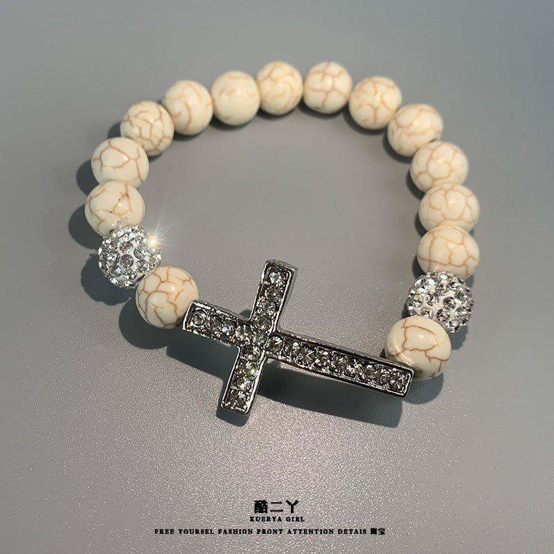 Cross Pearl Watch - jewelry - weilin.com