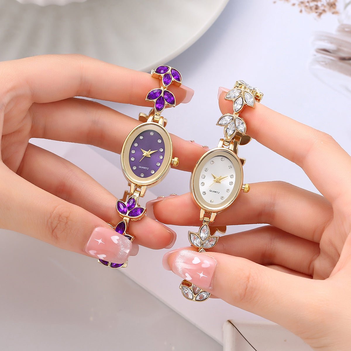 Crystal Clover Ladies Watch - jewelry - weilin.com