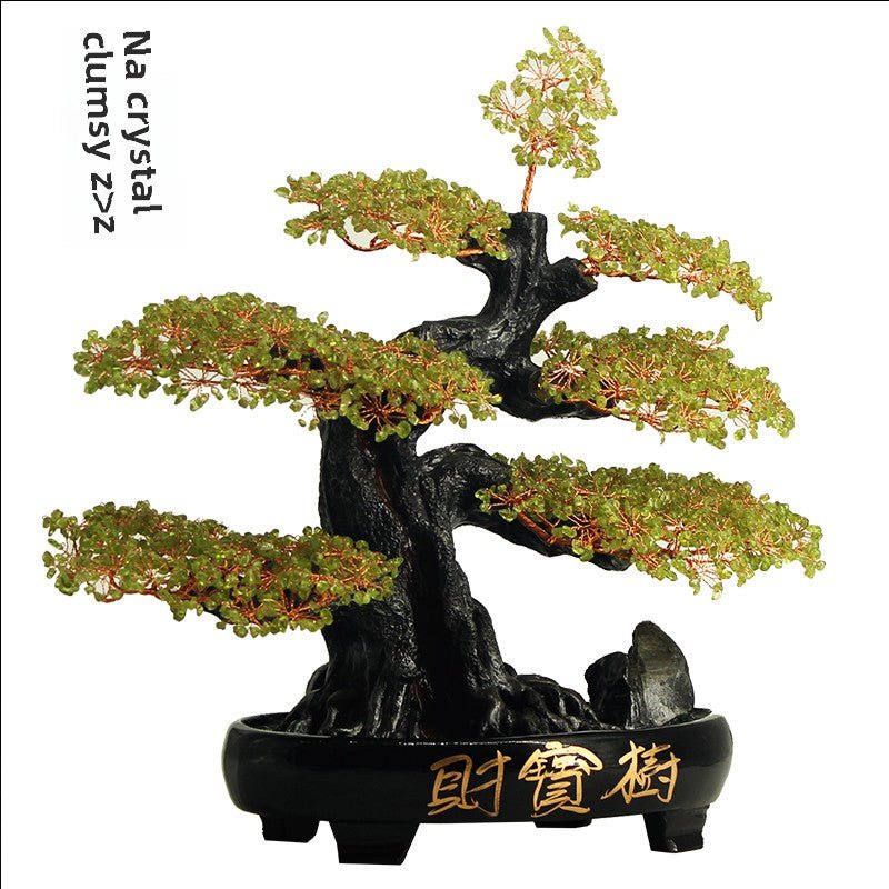 Crystal Feng Shui Fortune Tree Home Decoration Ornaments - jewelry - weilin.com