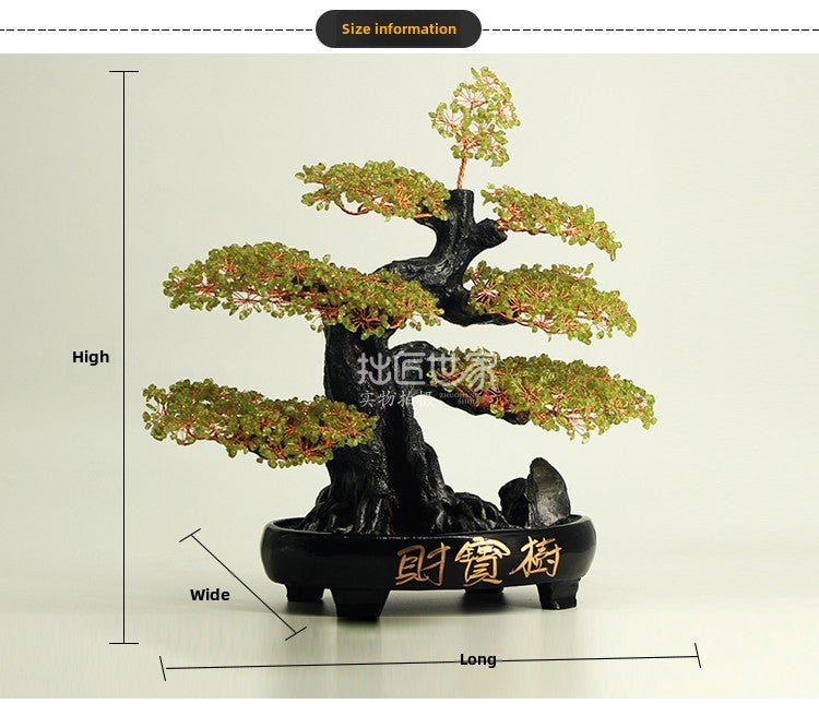 Crystal Feng Shui Fortune Tree Home Decoration Ornaments - jewelry - weilin.com