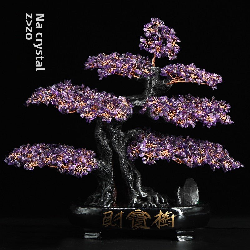 Crystal Feng Shui Fortune Tree Home Decoration Ornaments - jewelry - weilin.com