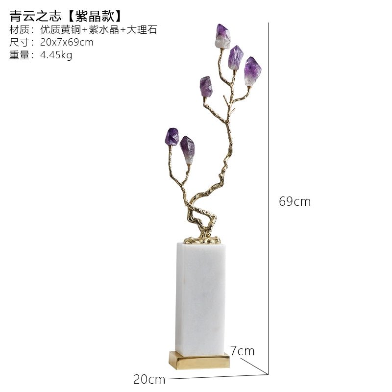 Crystal pine tree ornaments new Chinese style fortune craft decorative ornaments - jewelry - weilin.com