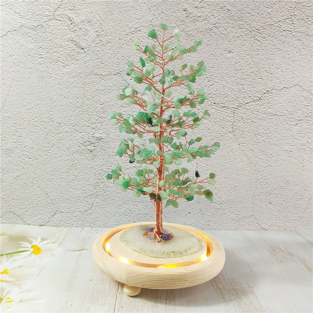 Crystal tree glass cover ornaments to attract love and wealth - jewelry - weilin.com