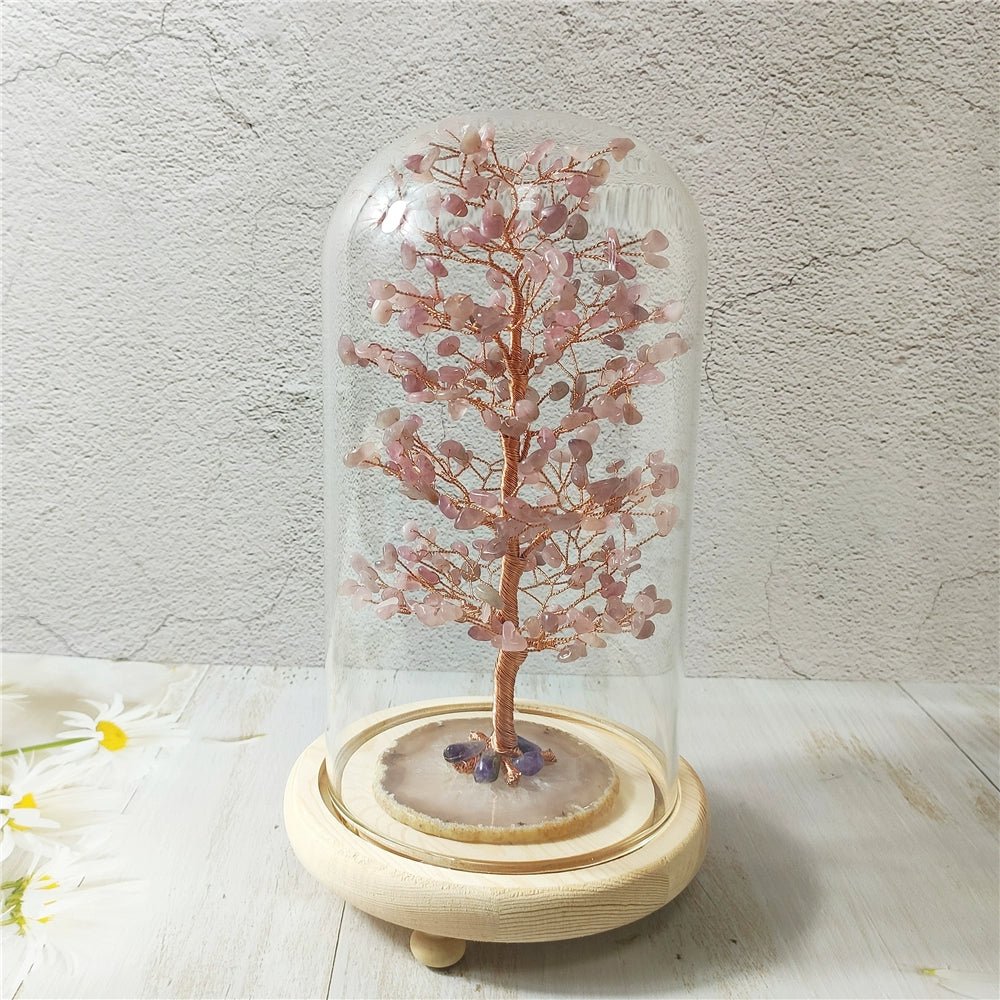 Crystal tree glass cover ornaments to attract love and wealth - jewelry - weilin.com