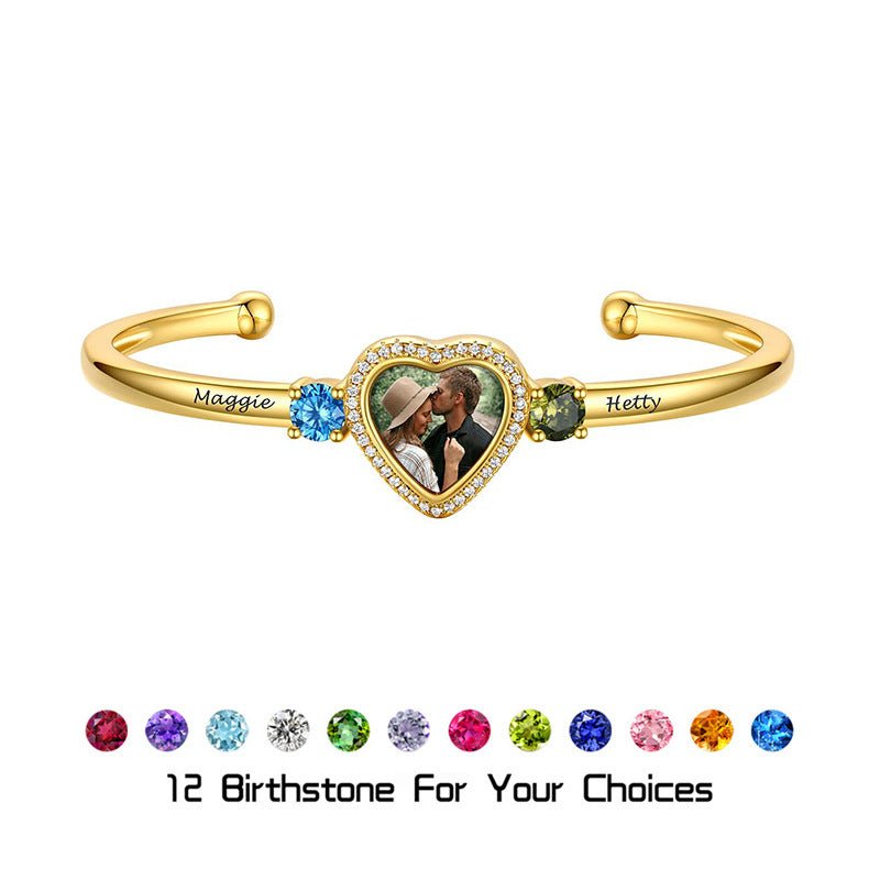 Custom photo heart photo bracelet - jewelry - weilin.com