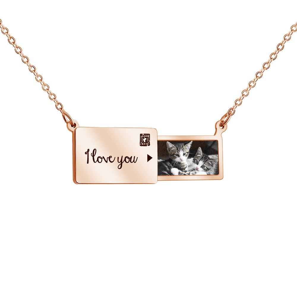 Custom pull - out photo pendant necklace - jewelry - weilin.com