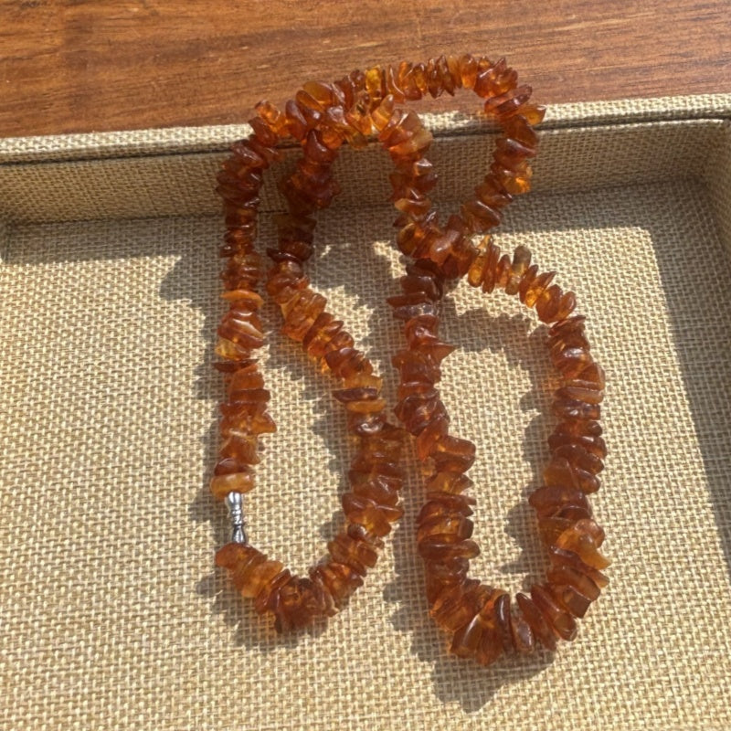 Sea drifting rough stone conformal necklace