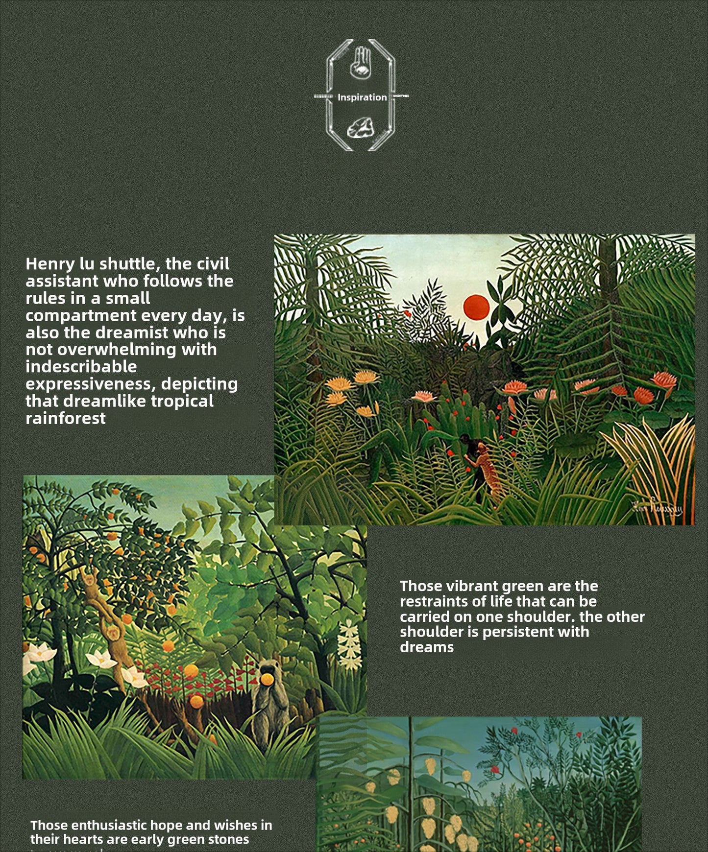 Ethnic-style green turquoise necklace