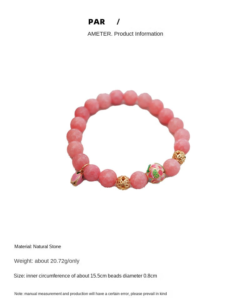 New Chinese style colorful flower beaded bracelet for women - jewelryweilin