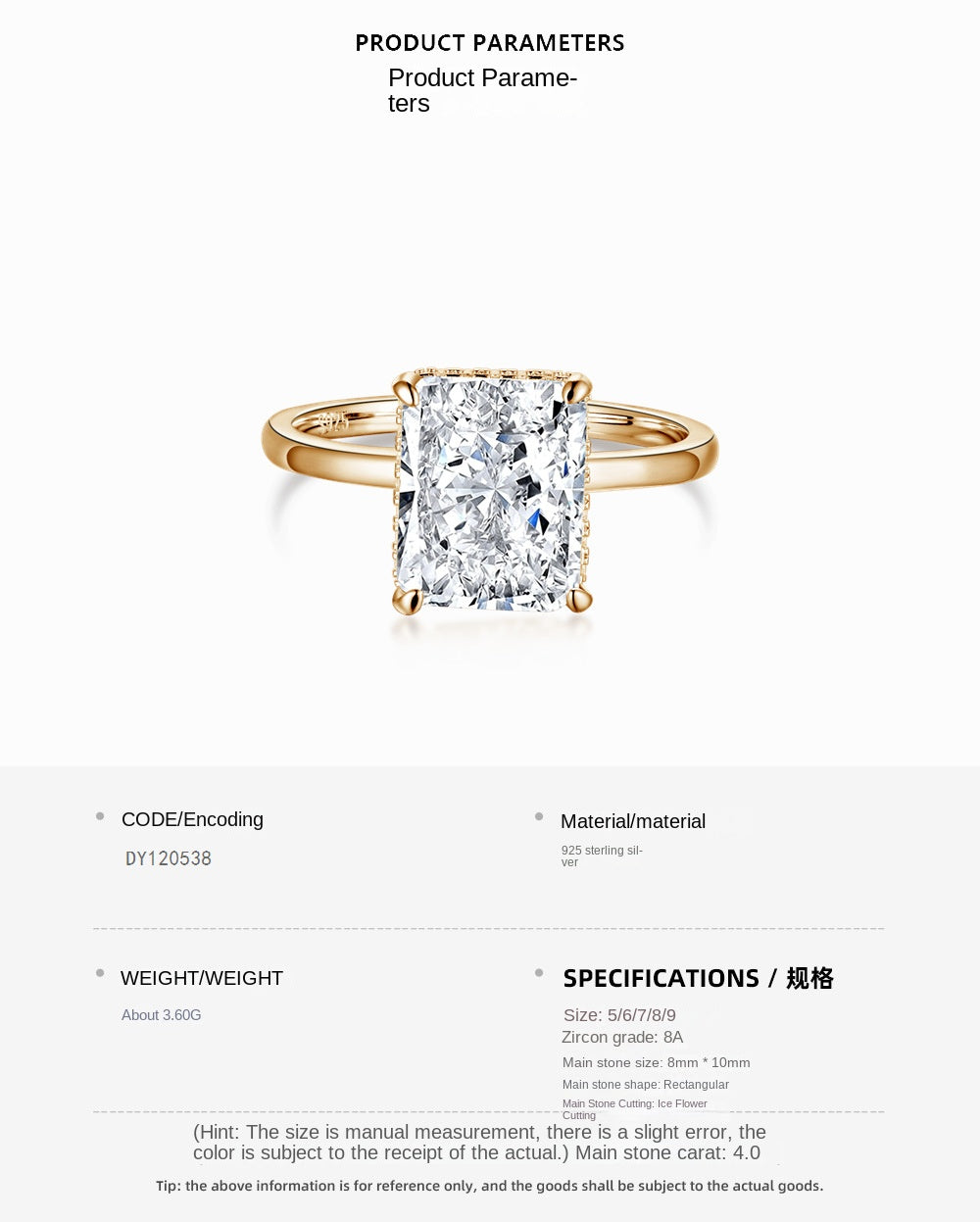 Temperament high carbon diamond stacking ring - jewelryweilin