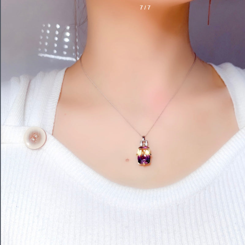 Premium Ametrine Bird's Nest Pendant