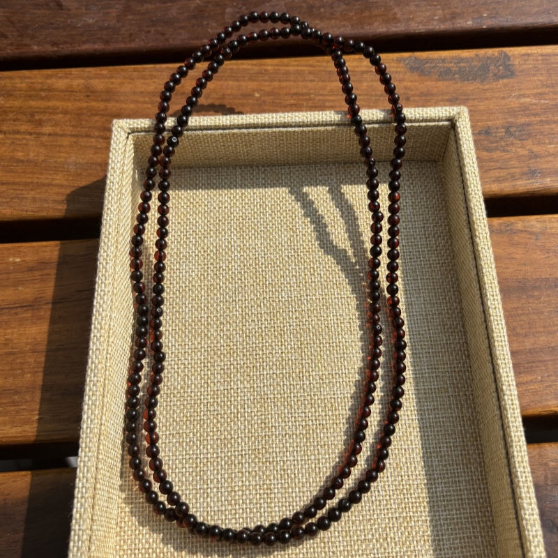 Blood amber three-ring bracelet