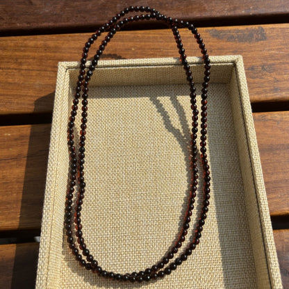 Blood amber three-ring bracelet