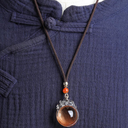 Natural Red Rabbit Hair Crystal Pixiu Fortune Pendant