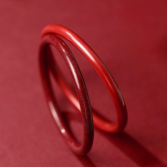 New Chinese style cinnabar purple gold sand emperor bracelet for women