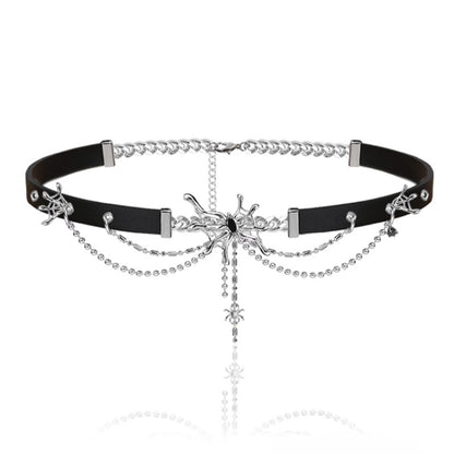 Short leather choker Necklace
