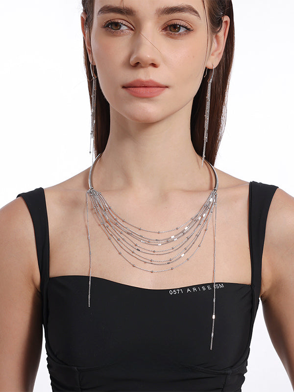 Light breeze tassel necklace