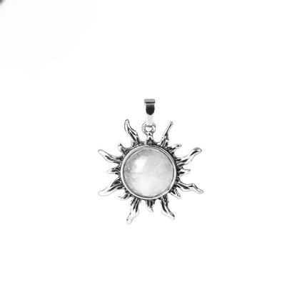 Vintage Amethyst Sunflower Pendant