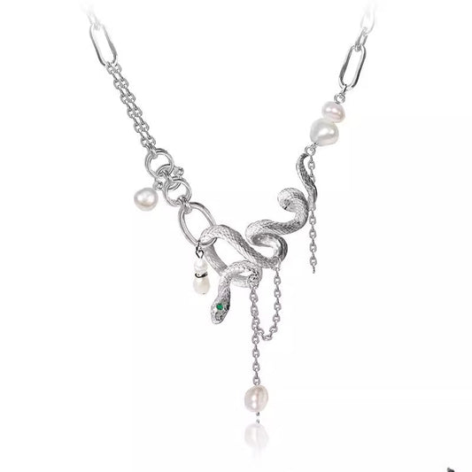 Dancing snake pearl necklace - jewelry - weilin.com