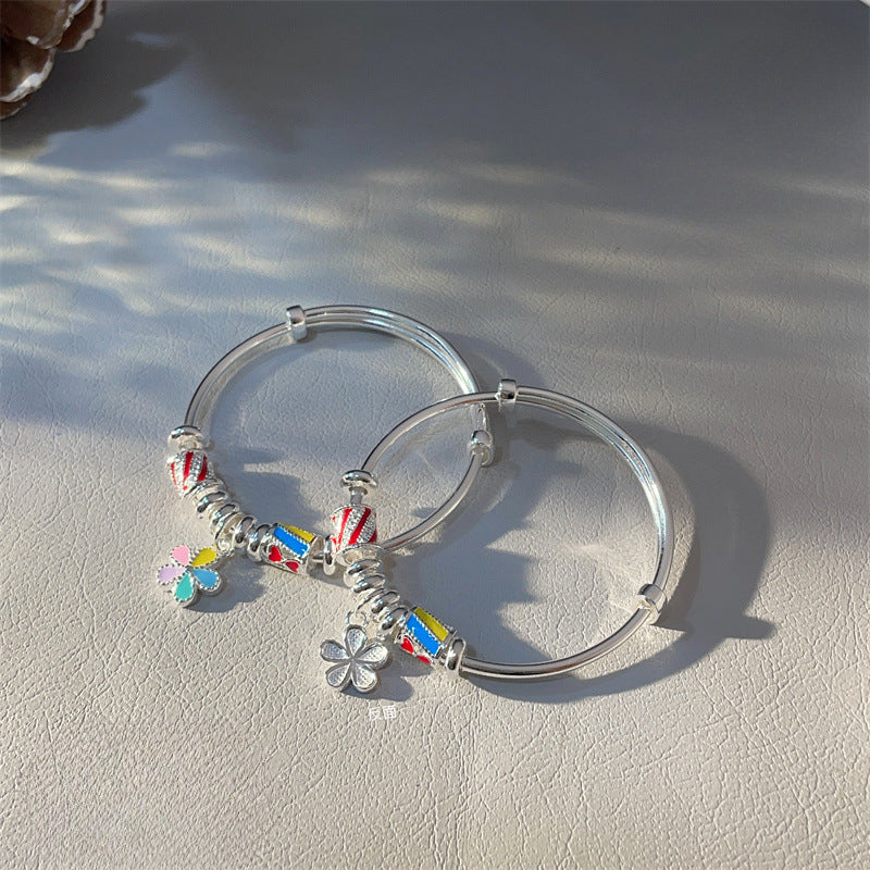 China A pair of colorful roller flower bracelets for children - jewelryweilin